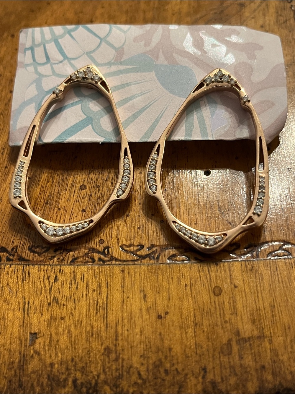 Kendra Scott Livi Statement Earrings - Rose Gold/Cubic Zirconia